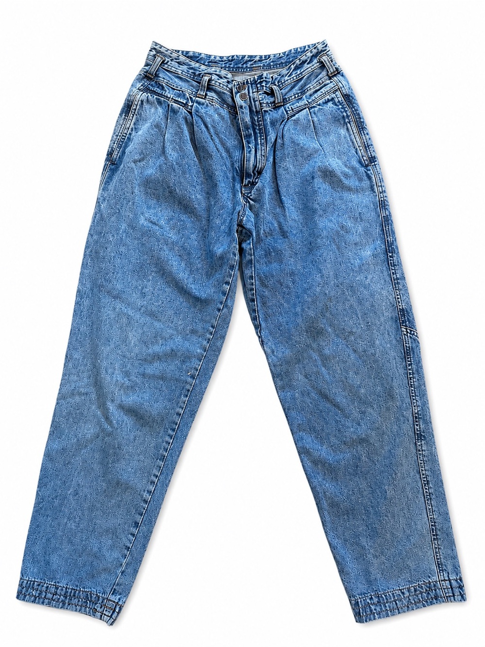 Vintage Bugle Boy Relaxed High-Waist Blue Denim Pants